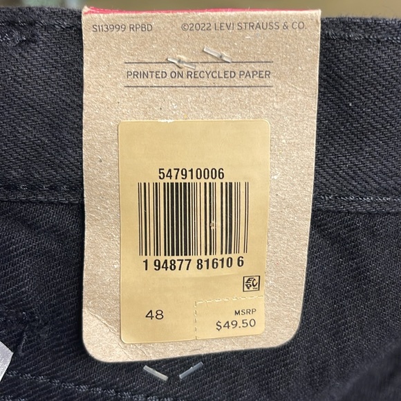 Levi’s 469 Loose Black Jean Shorts NWT Size 48 - Picture 8 of 11